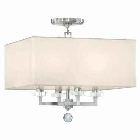 CRYSTORAMA Polished Nickel Paxton 4 Light Semi-Flush Ceiling Fixture 8105-PN_CEILING